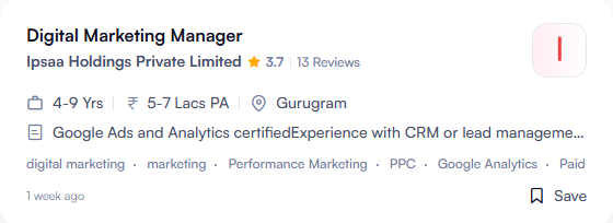Digital Marketing Manager Job Oenings and Salary