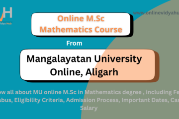 Mangalayatan Online MSc Mathematics Course