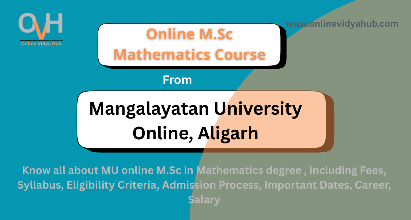 Mangalayatan Online MSc Mathematics Course