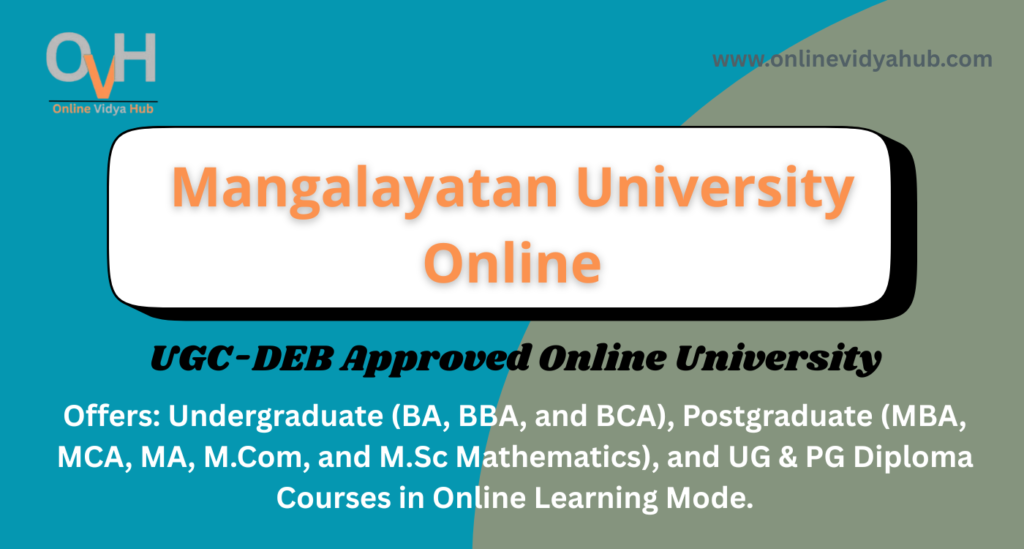 Mangalayatan University Online Courses | Admission 2026, Courses, Fees, Eligibility, Last Date